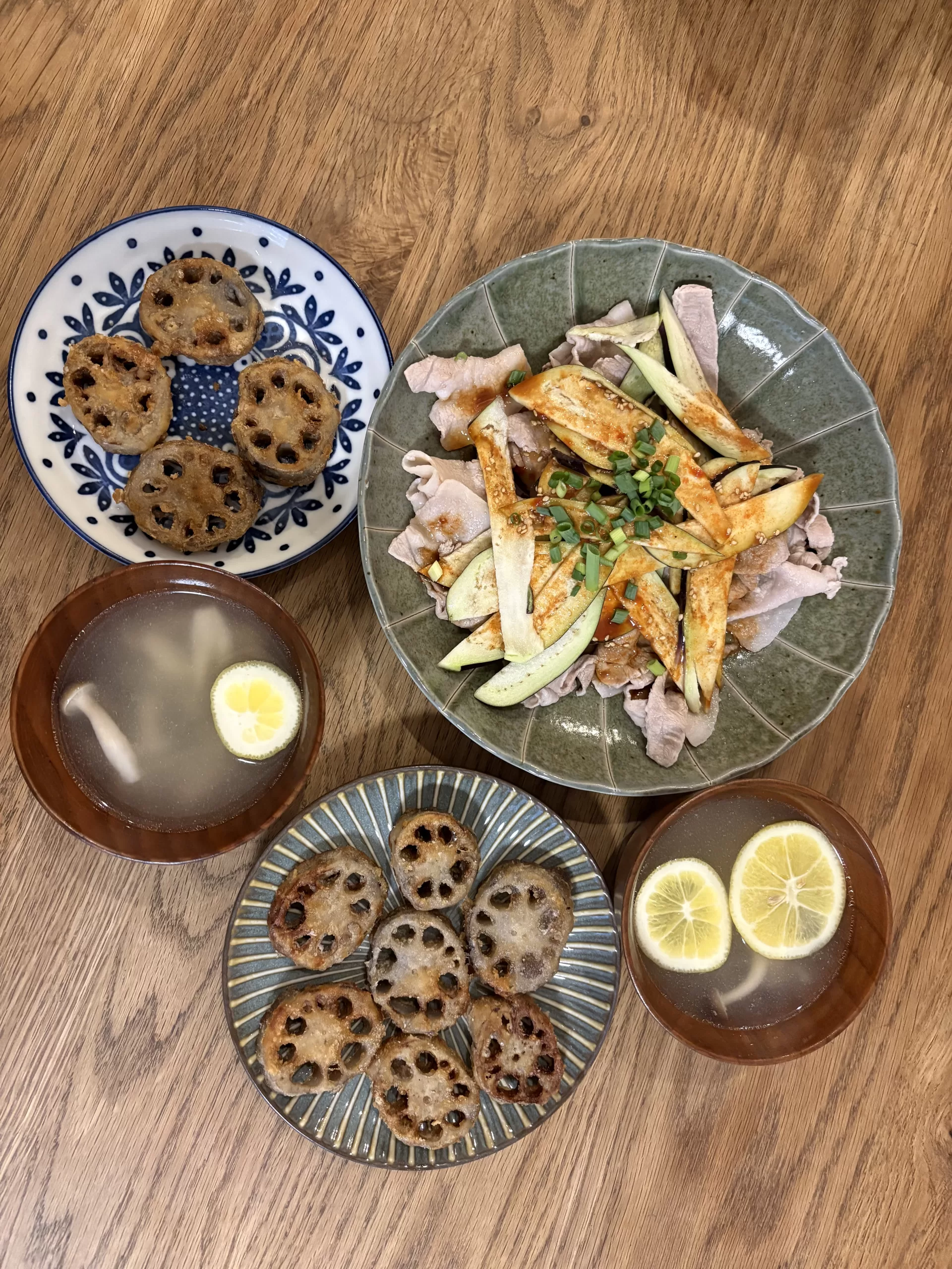 Kit Oisix DAY1の献立（ウンパイロウ・れんこんフライ・しめじのレモンスープ）